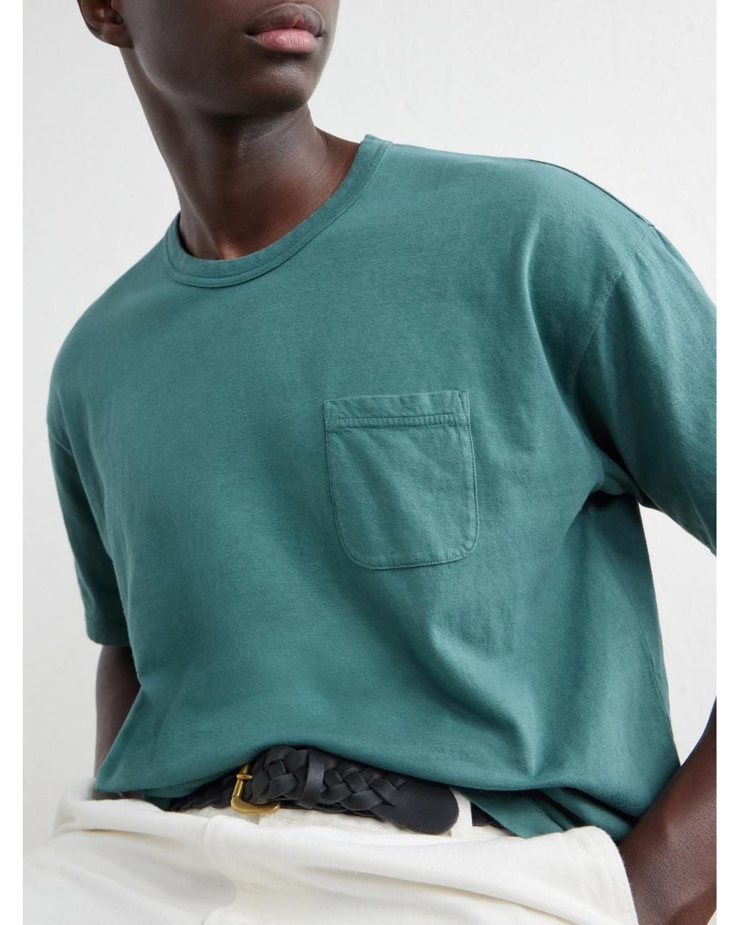 Visvim Green Jumbo Cotton T-Shirt for men