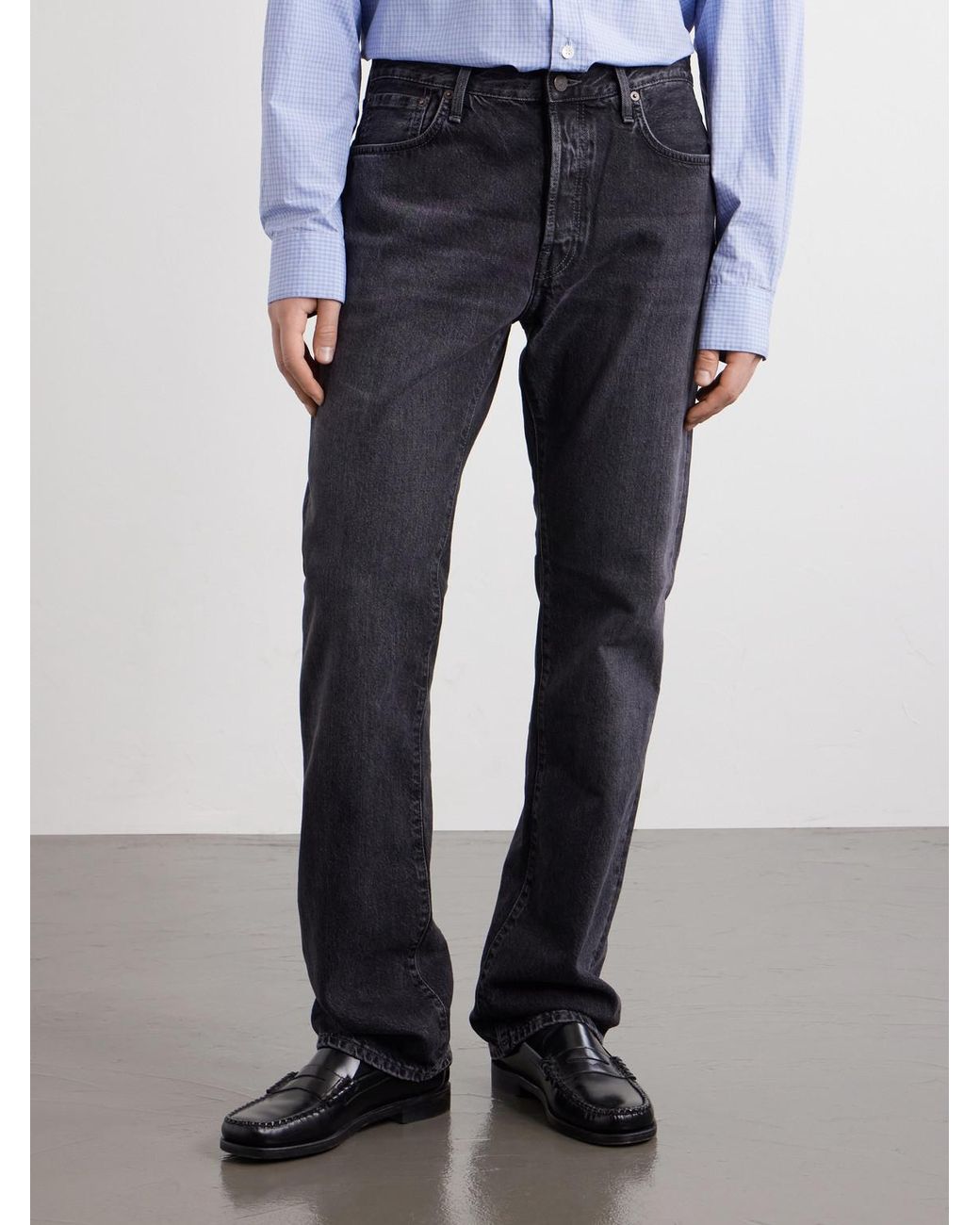 Acne Blue Straight-Leg Jeans for men