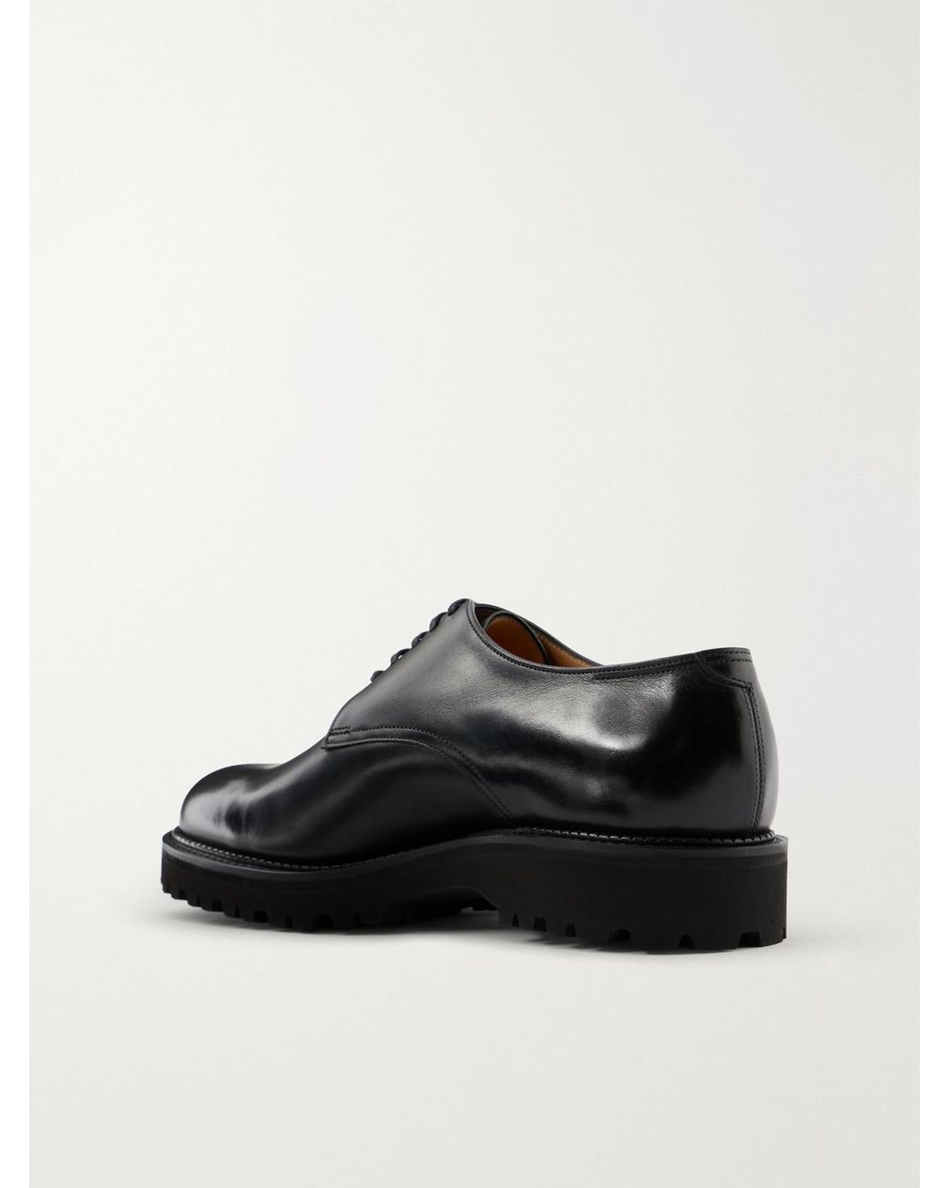 John Lobb Black Tenby Leather Derby Shoes for men