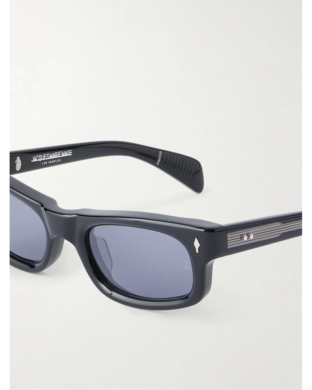 Jacques Marie Mage Blue Initials Square-Frame Acetate Sunglasses for men