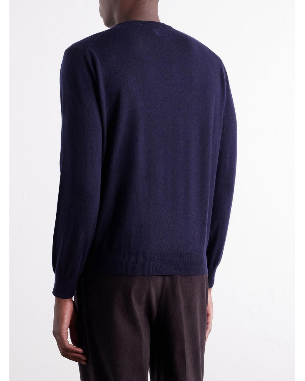 Canali Blue Cashmere Sweater for men