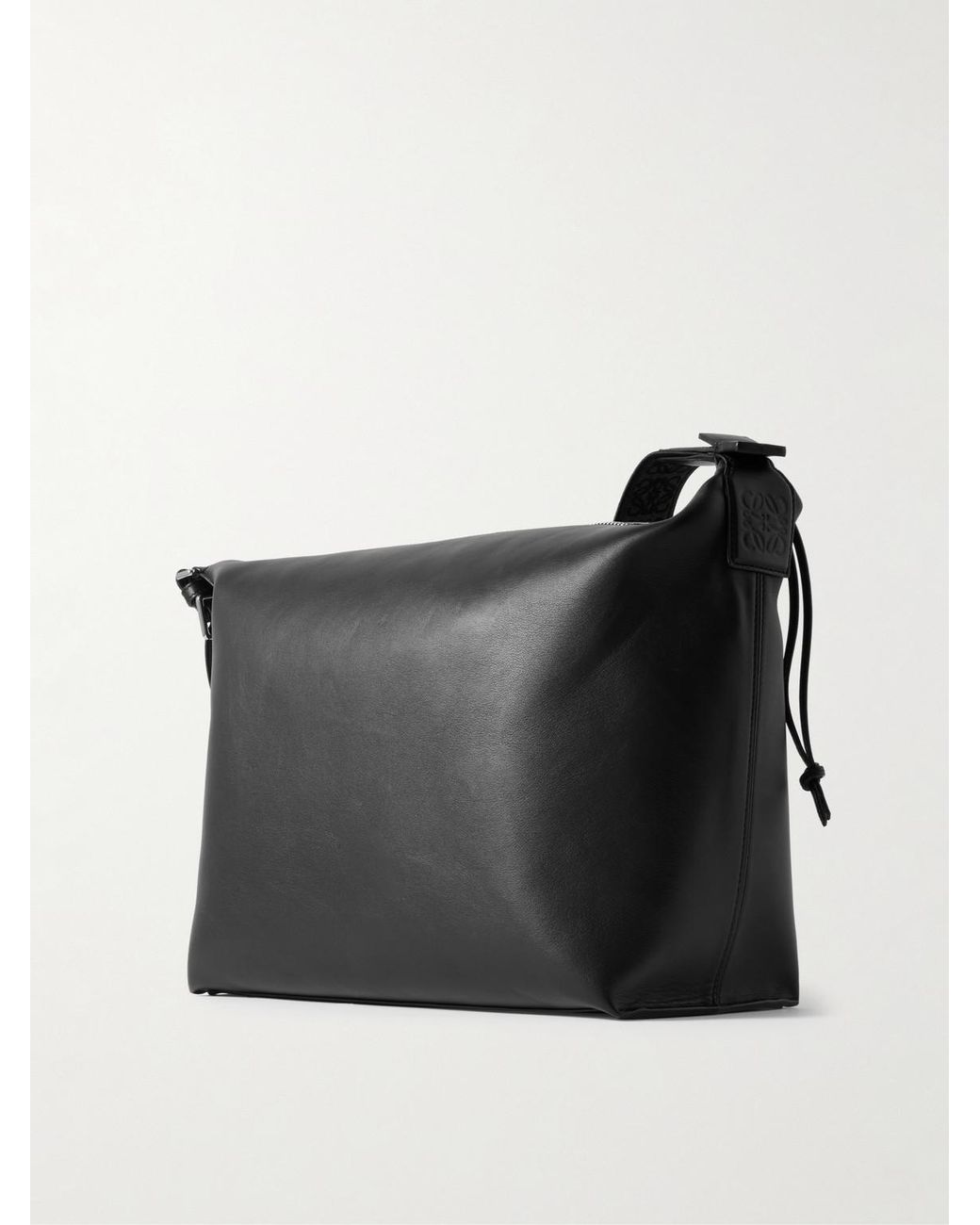 Loewe Black Cubi Leather Messenger Bag for men