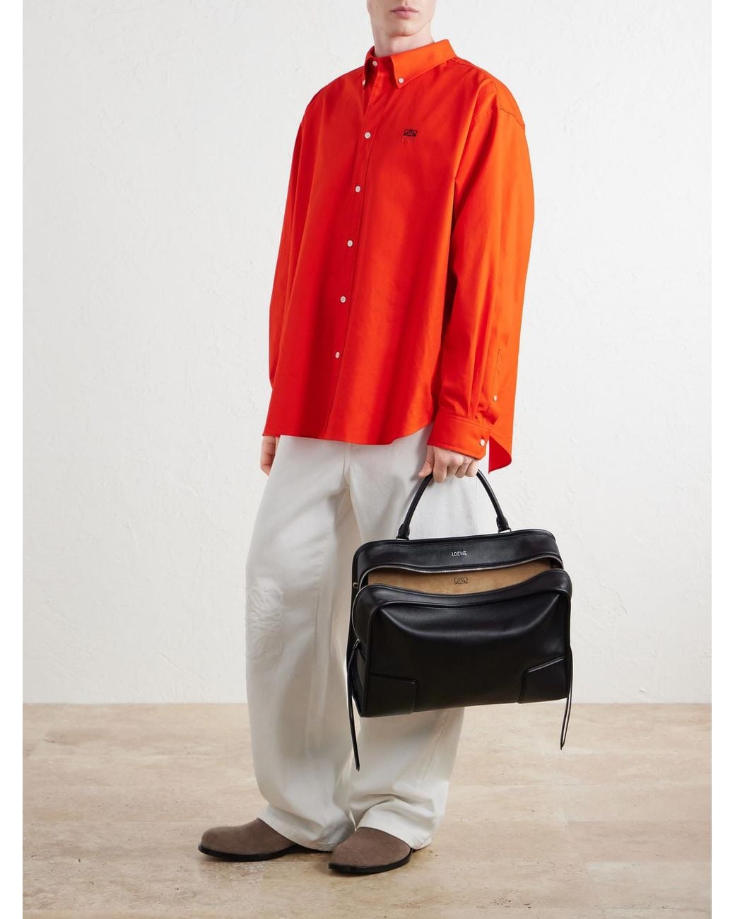 Loewe Black Amazona Leather Tote Bag for men