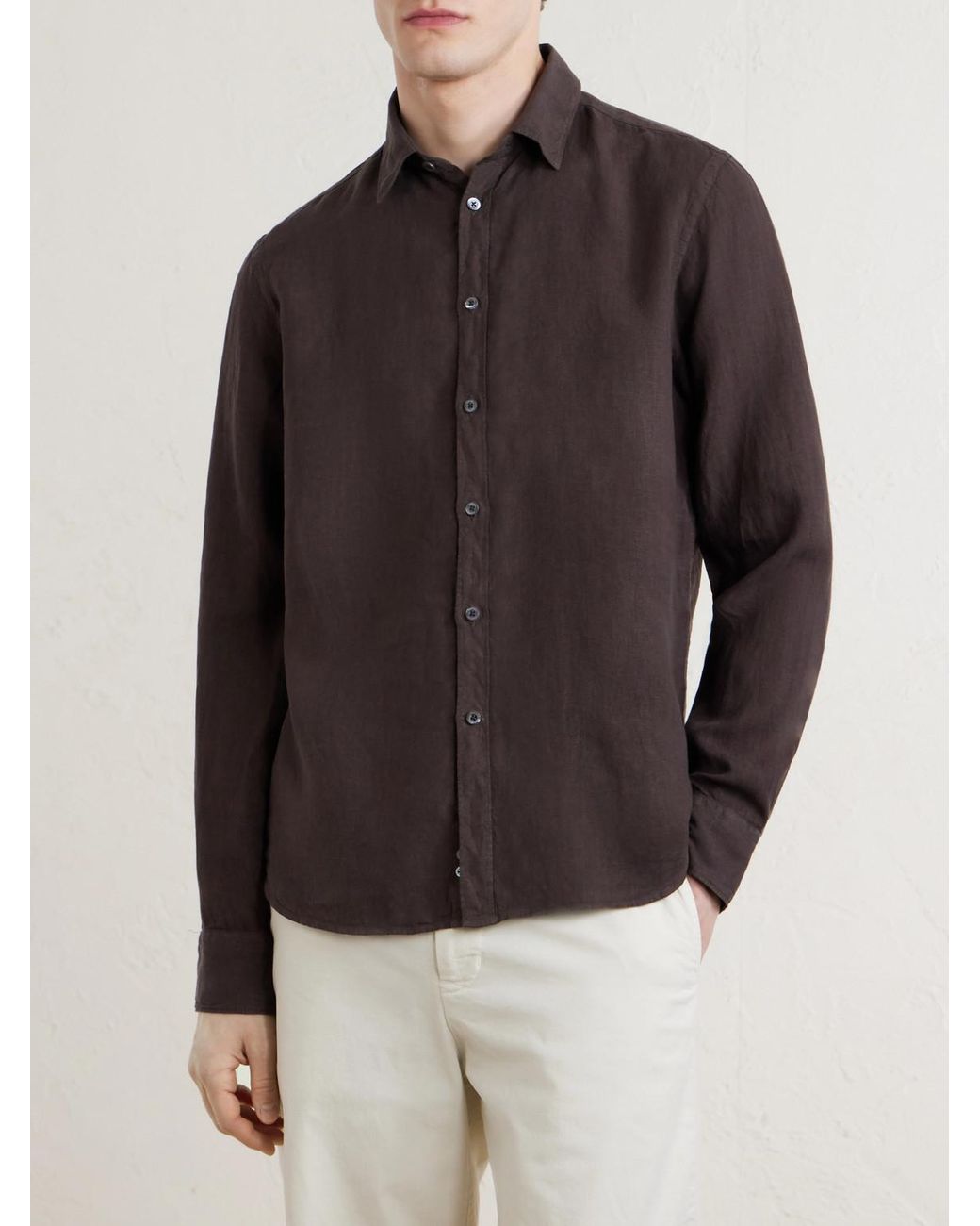 Canali Purple Linen Shirt for men