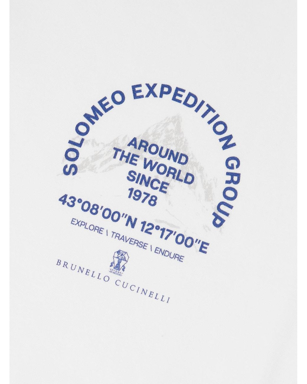 Brunello Cucinelli White Logo-Print Cotton-Piqué T-Shirt for men