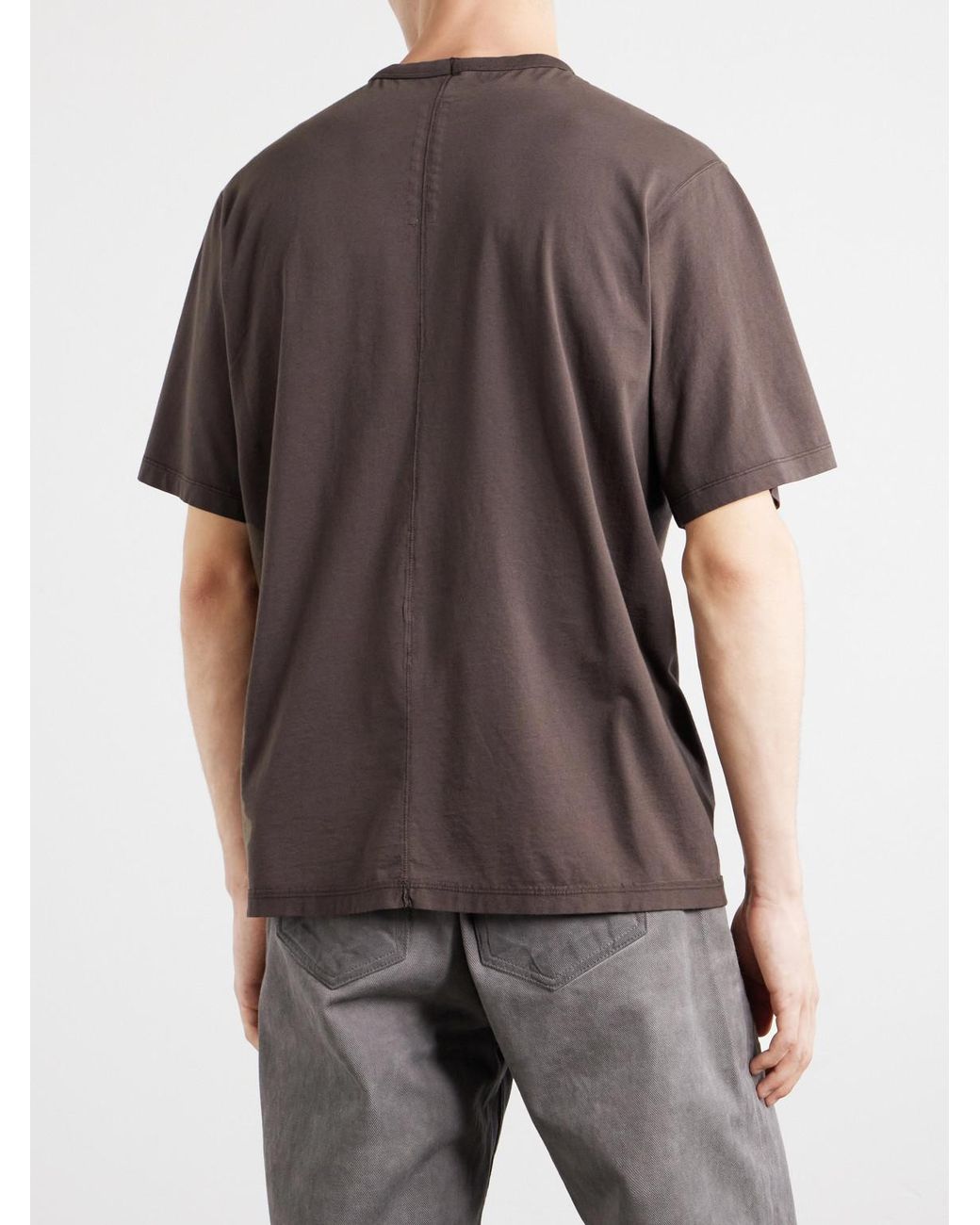 Rick Owens Brown Brad Cotton-Jersey T-Shirt for men