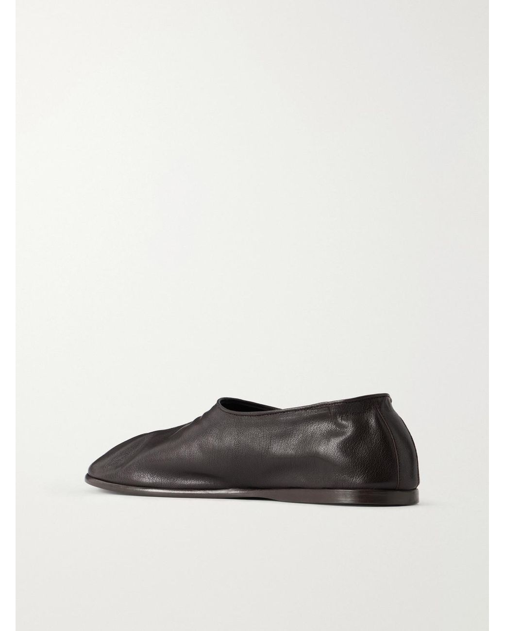 Lemaire White Sock Leather Slippers for men