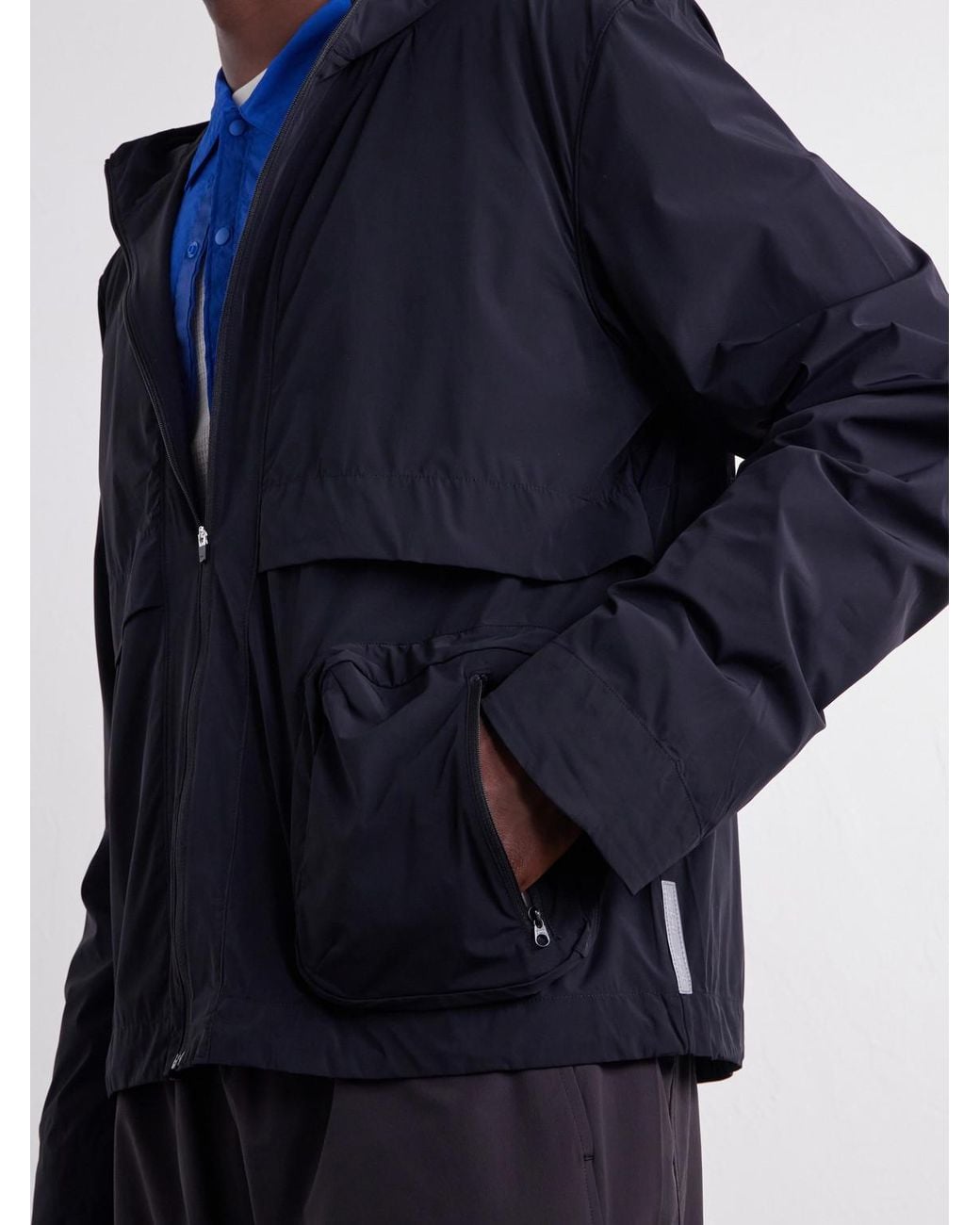 Literary Sport Black Ashbery Shell Running Jacket for men
