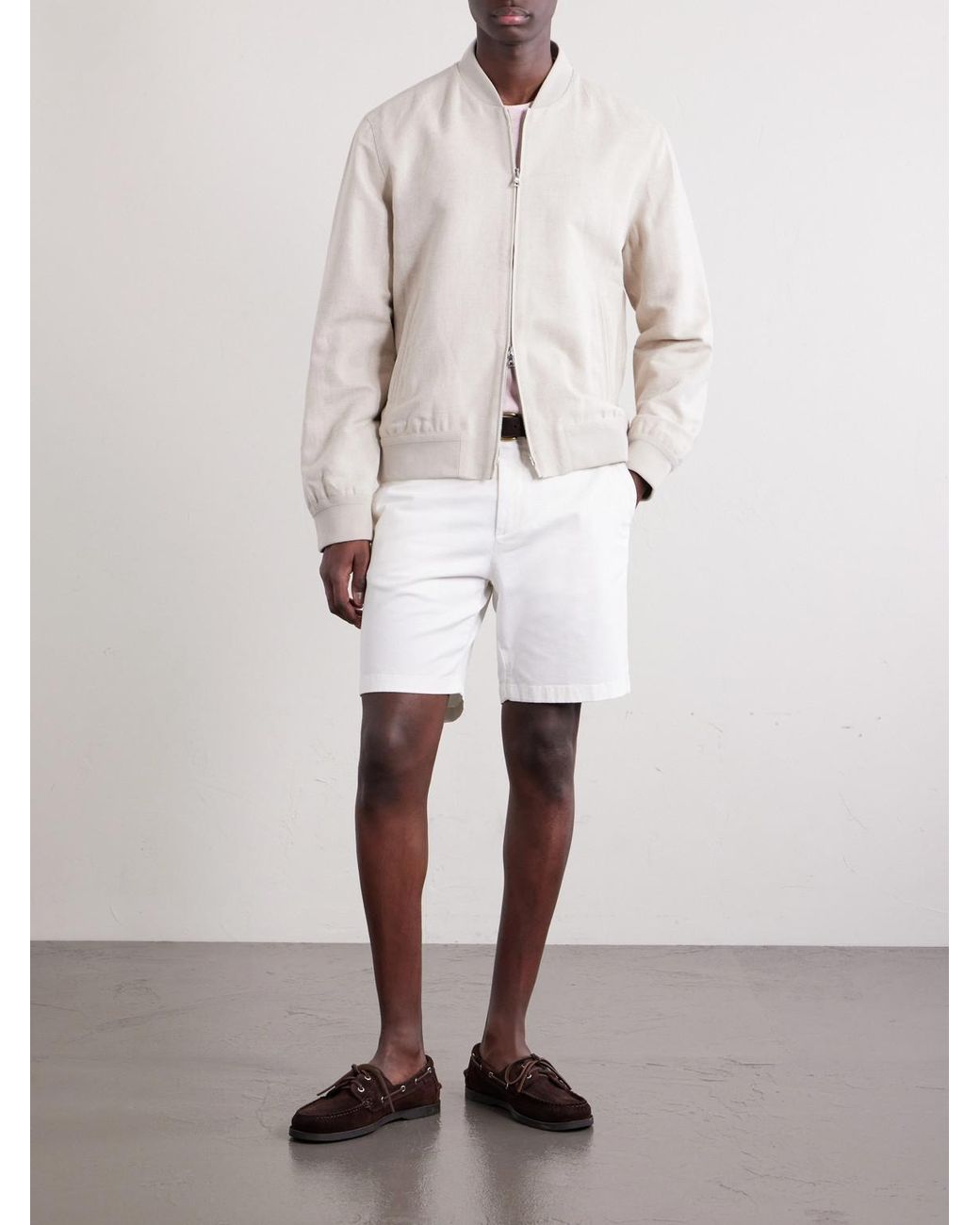 Mr P. Natural Linen And Cotton-blend Bomber Jacket for men