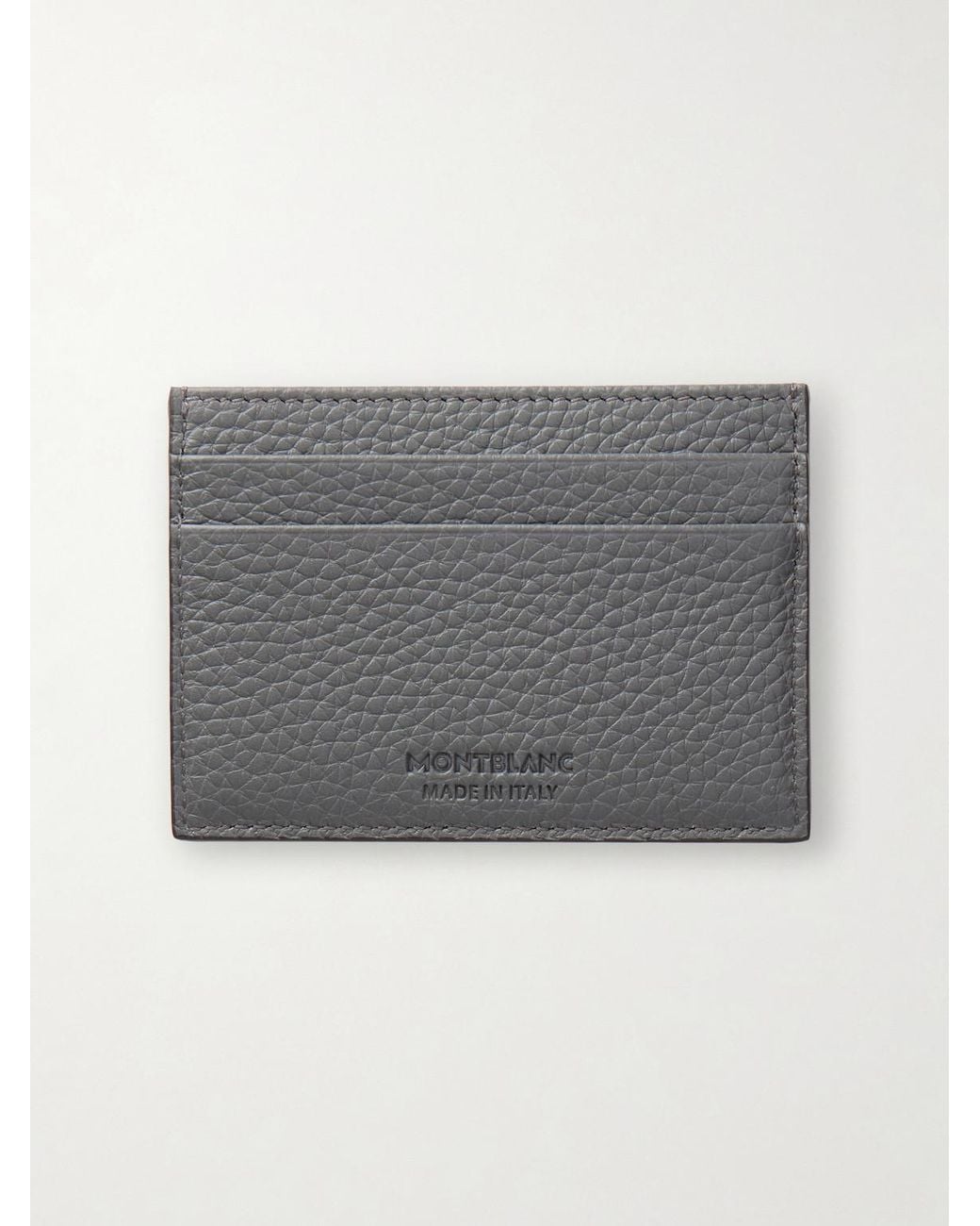 Montblanc Gray Grain Leather Cardholder for men