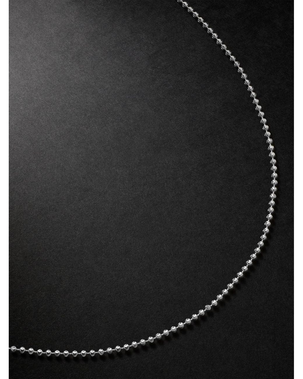 Alex Moss New York Black 20-Inch 14-Karat Ball Chain Necklace for men