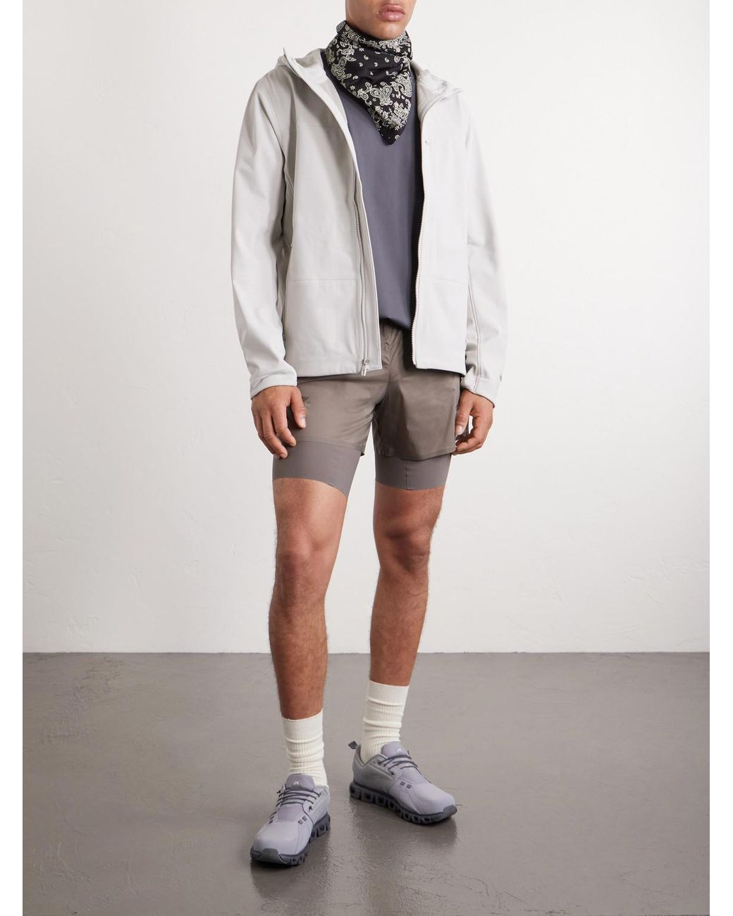 Satisfy Gray Slim-Fit Layered 8&Quot; Techsilk And Justice&Trade; Coldblack&Reg; Shorts for men