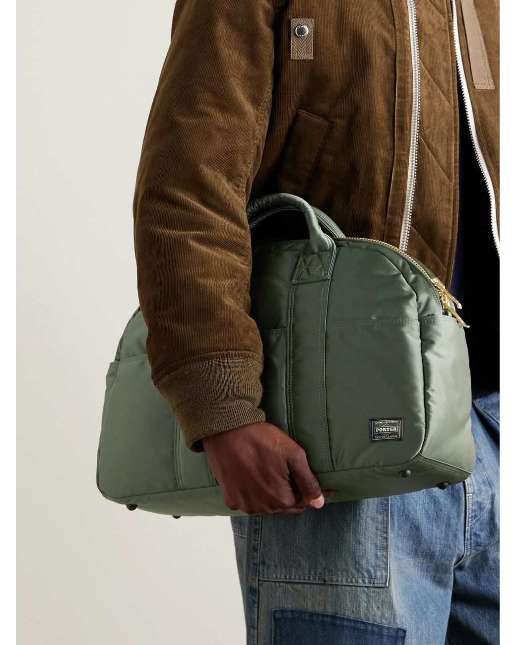 Porter-Yoshida and Co Green Tanker Boston Twill Tote Bag for men