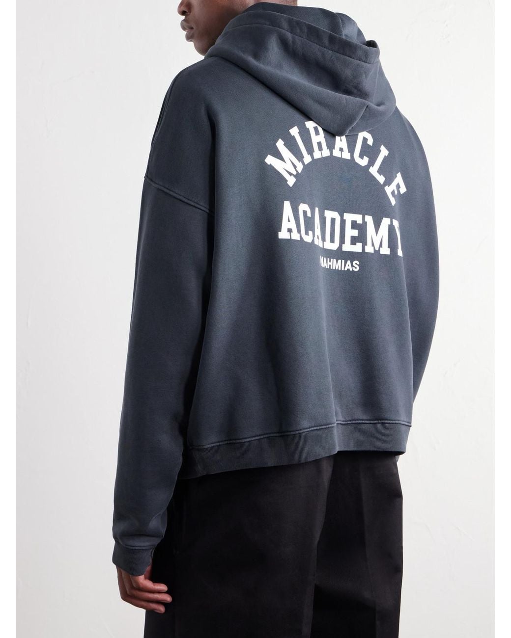 NAHMIAS Blue Miracle Academy Cotton-terry Hoodie for men