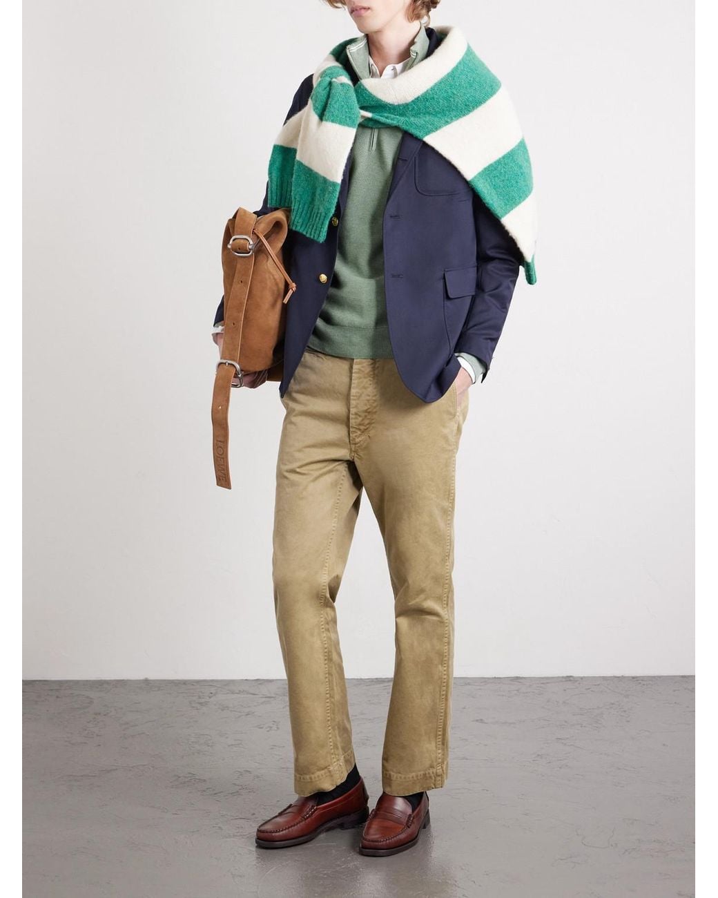 Polo Ralph Lauren Green Logo-Embroidered Cotton Half-Zip Sweater for men