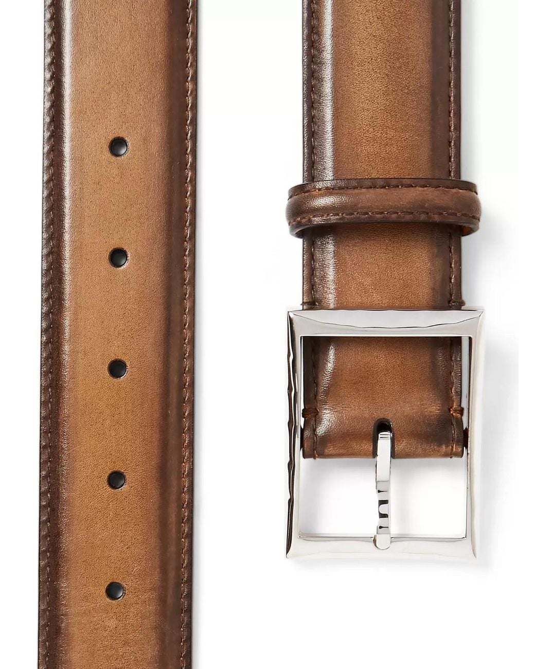Berluti Brown Classic 3.5Cm Venezia Leather Belt for men