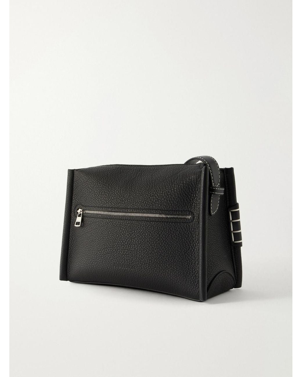 J.W. Anderson Black Loafer Leather Messenger Bag for men