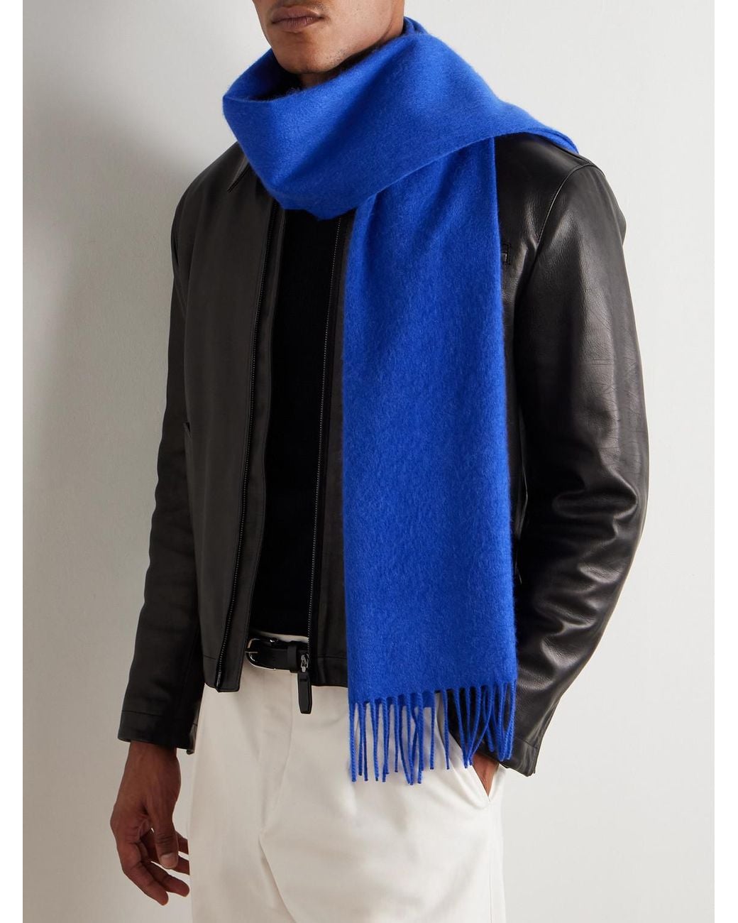 Cashmere Scarf di Charvet in Blue da Uomo