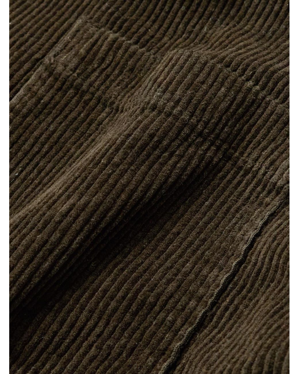 Portuguese Flannel Brown Labura Cotton-Corduroy Overshirt for men