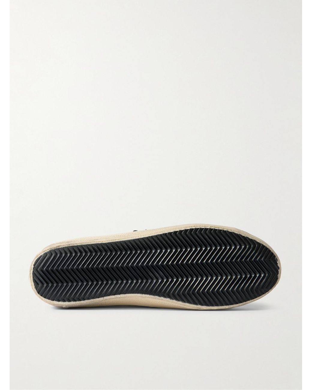 Golden Goose Deluxe Brand Natural Super-Star Distressed Croc-Effect And Suede-Trimmed Leather Sneakers for men