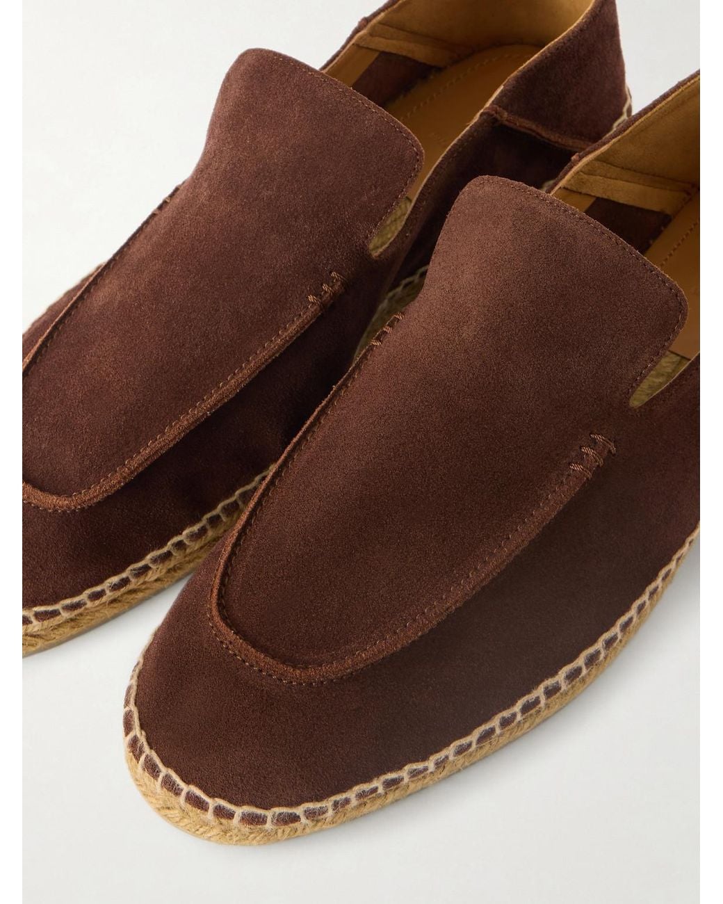 Finn Collapsible-Heel Suede Espadrilles di Tom Ford in Brown da Uomo