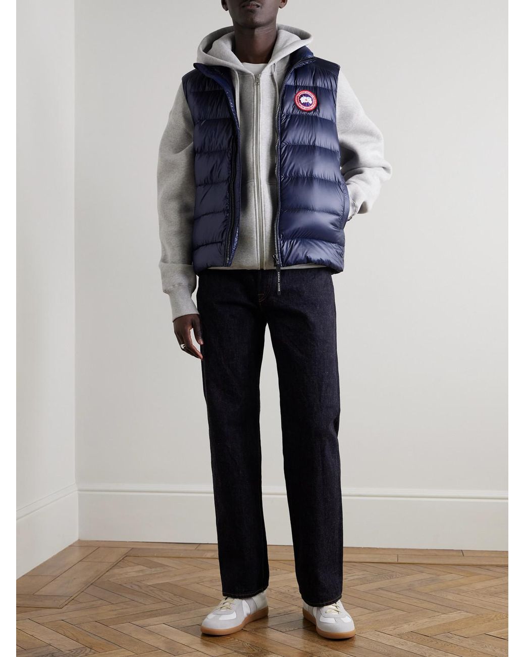 Canada Goose Blue Crofton Slim-Fit Quilted Recycled Nylon-Ripstop Down Gilet for men