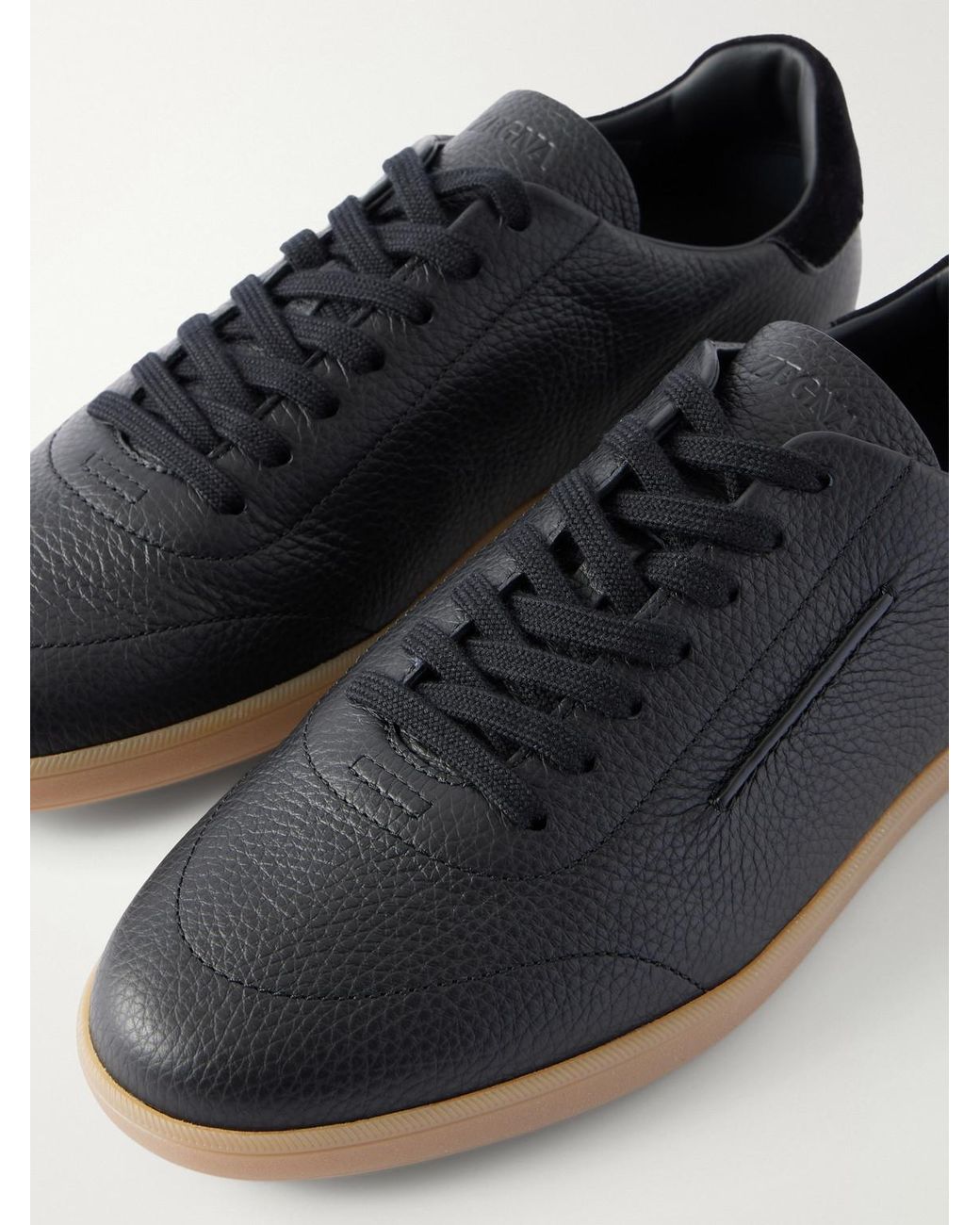 Zegna Blue 232 Full-Grain Leather Sneakers for men