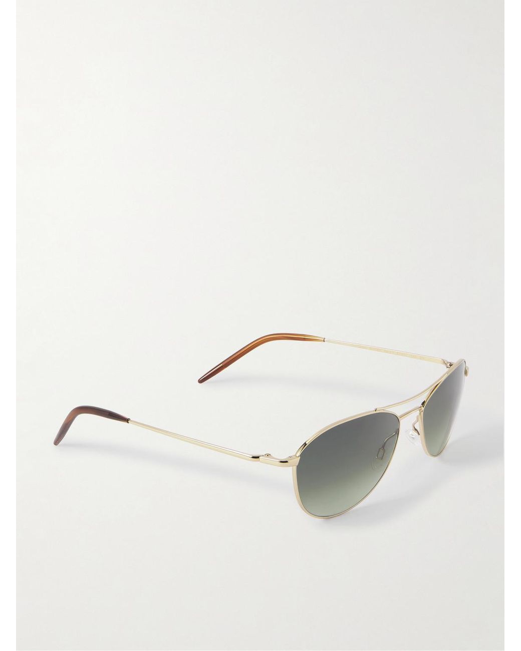 Oliver Peoples Metallic Aero Ii Aviator-Style-Tone Sunglasses for men