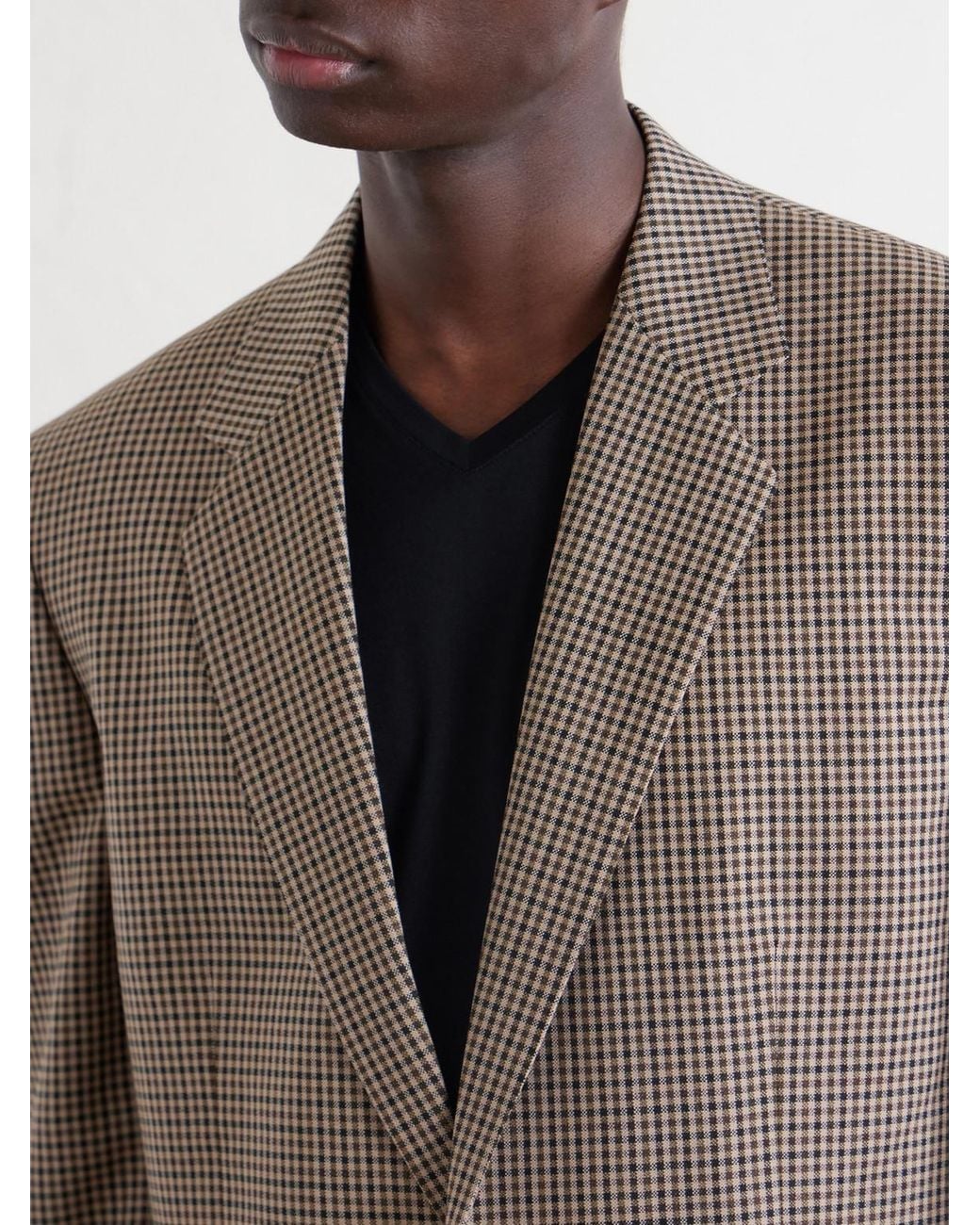 Gucci Gray Checked Wool Suit Jacket for men