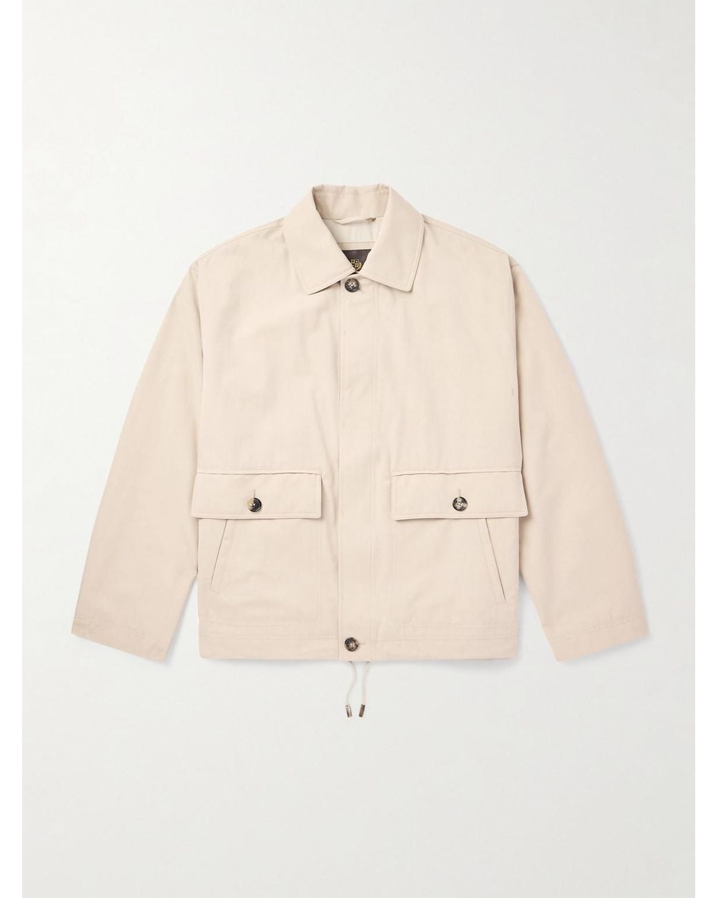 Loro Piana Natural Rudolf Rain System® Cotton-blend Gabardine Blouson Jacket for men