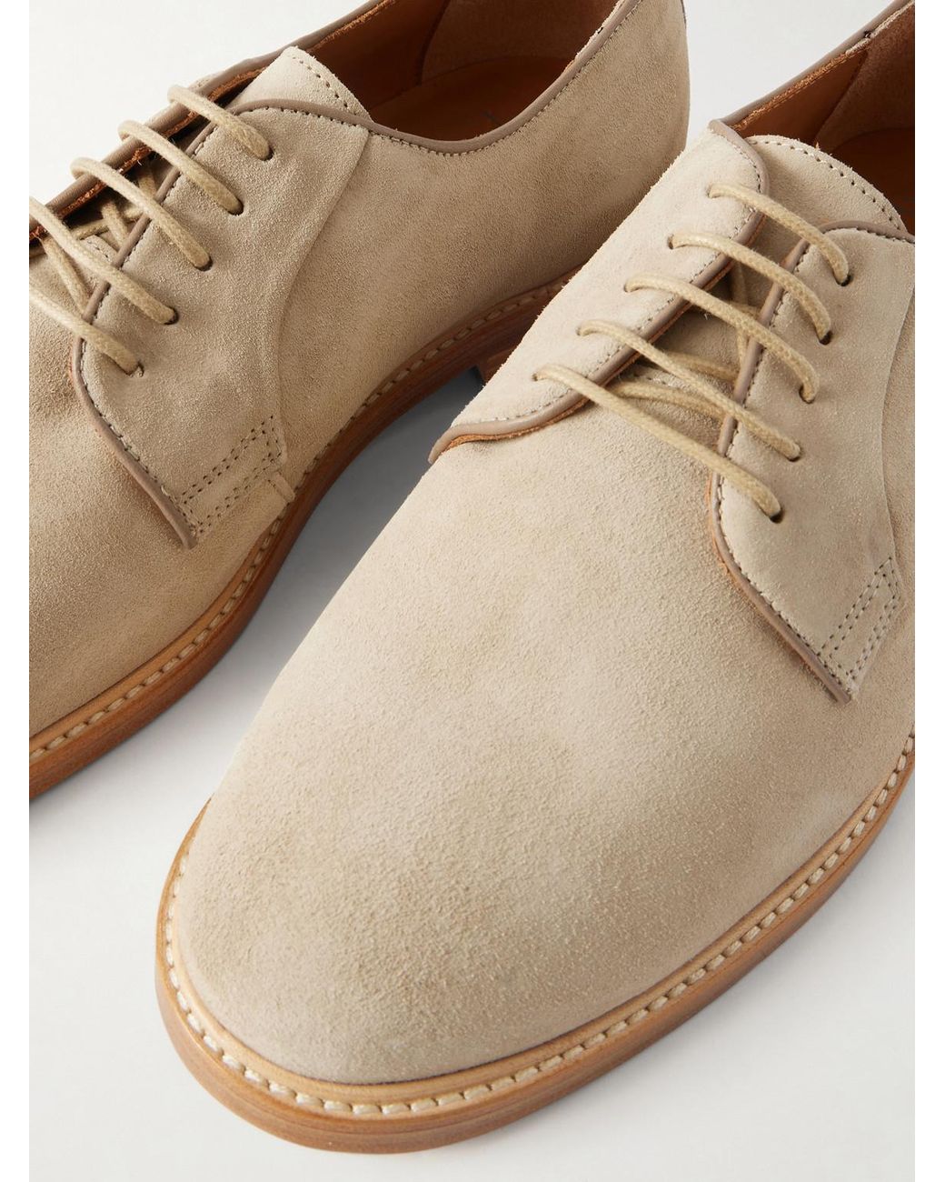Mr P. Natural Suede Derby Shoes for men