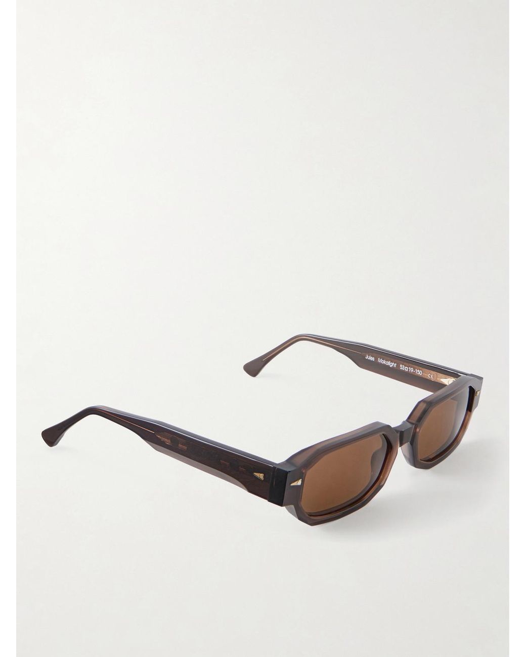 Ahlem Brown Jules Geometric Round-Frame Acetate Sunglasses for men