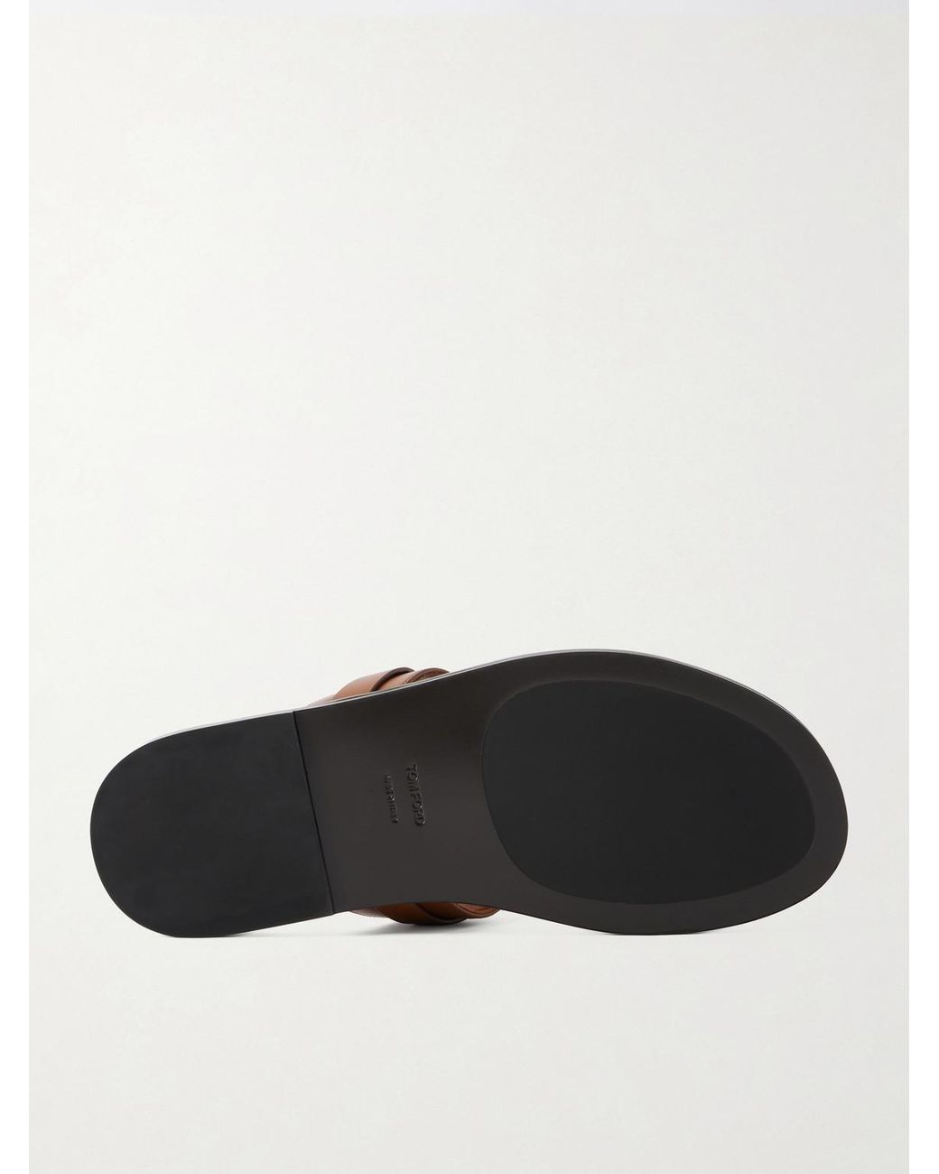 Tom Ford Brown Brighton Leather Sandals for men