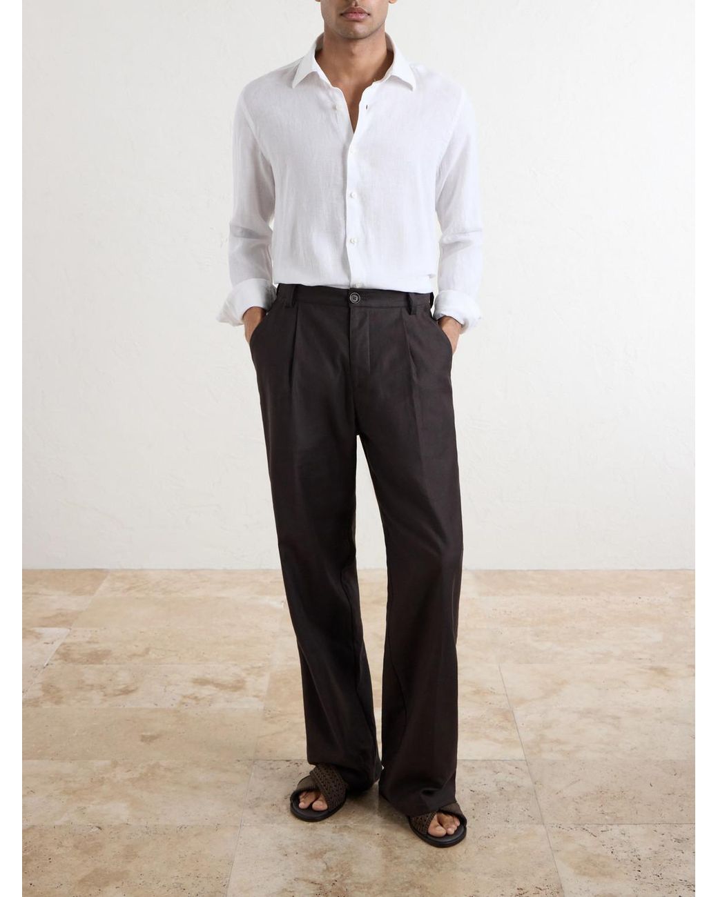 Slowear White Linen Shirt for men