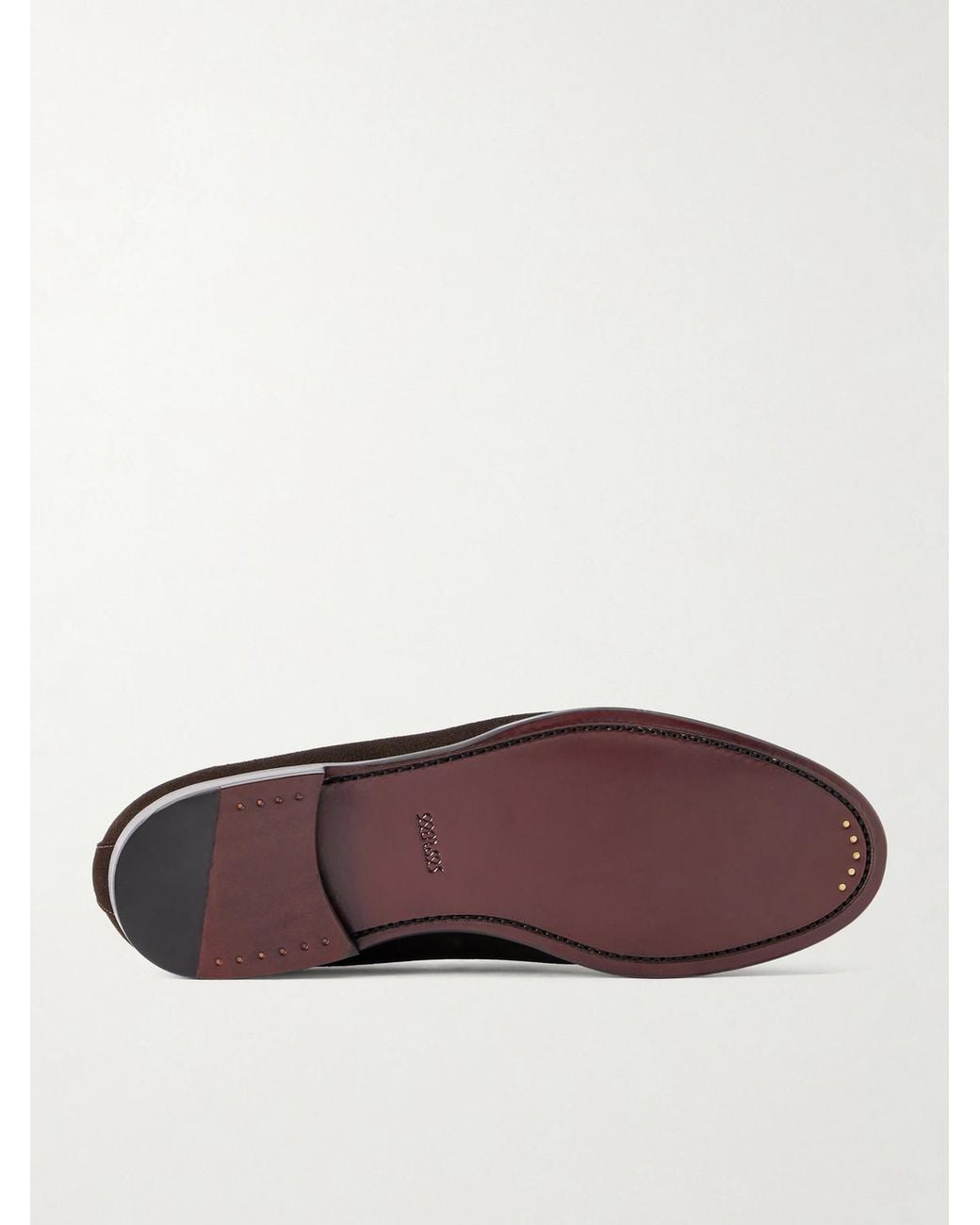 Morjas White The Horsebit Suede Loafers for men