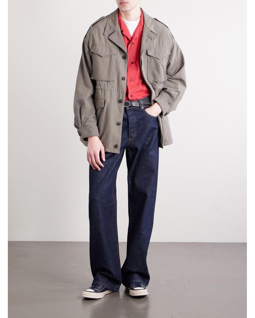 Achse Cotton-Blend Field Jacket di Visvim in Brown da Uomo