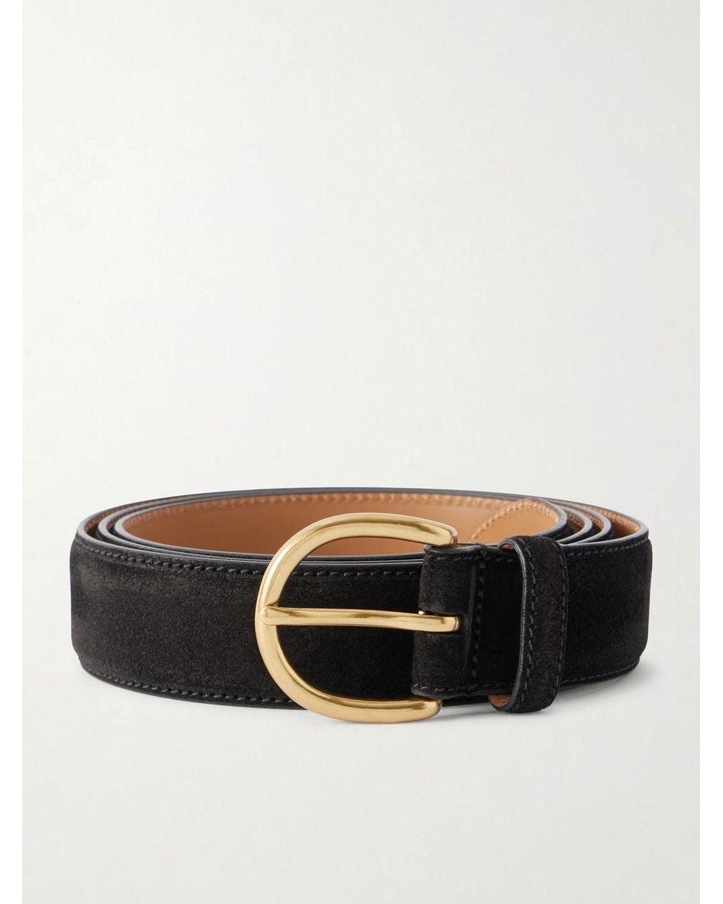 Morjas Black 3Cm Suede Belt for men