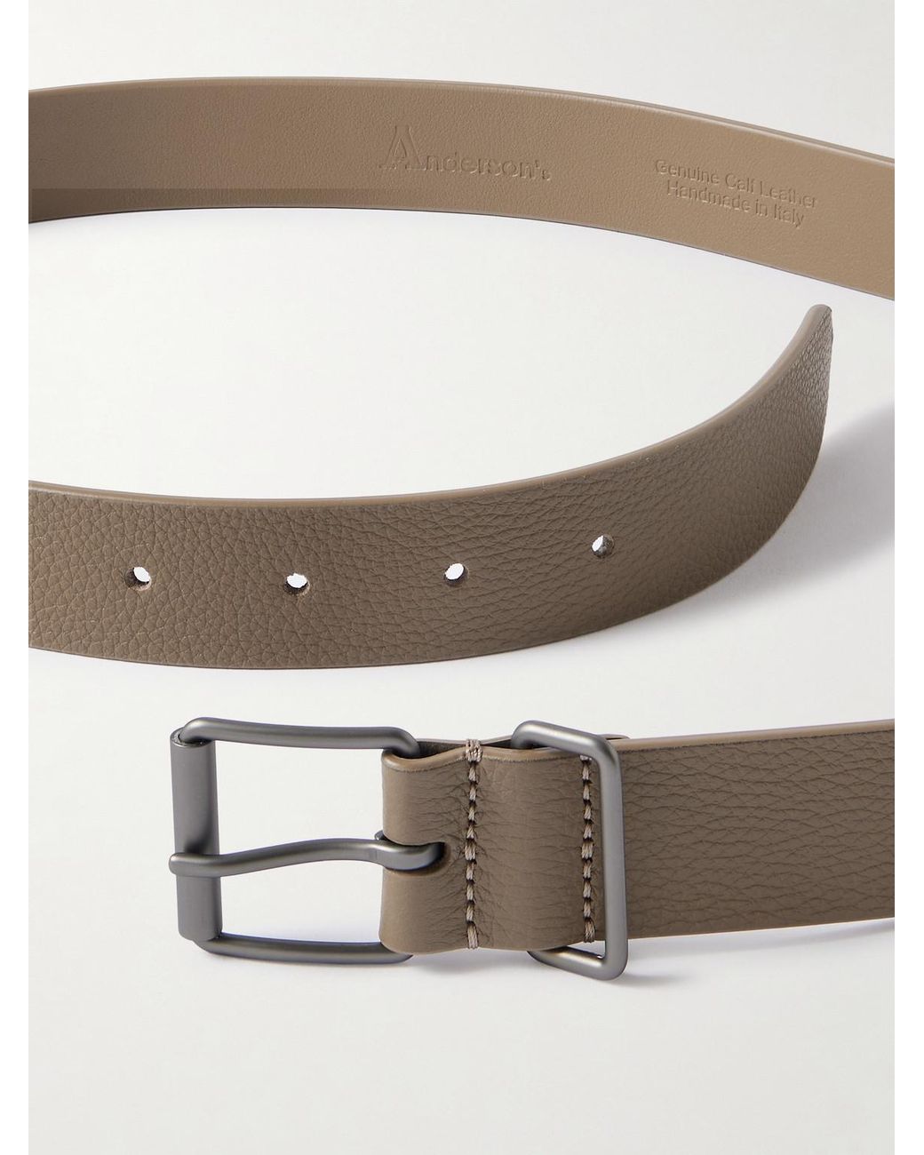 Andersons Brown 3Cm Full-Grain Leather Belt for men