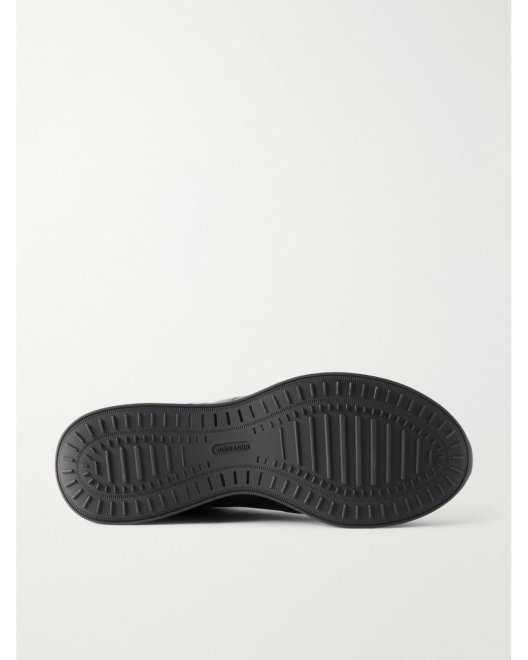John Lobb Black Stream Leather Sneakers for men
