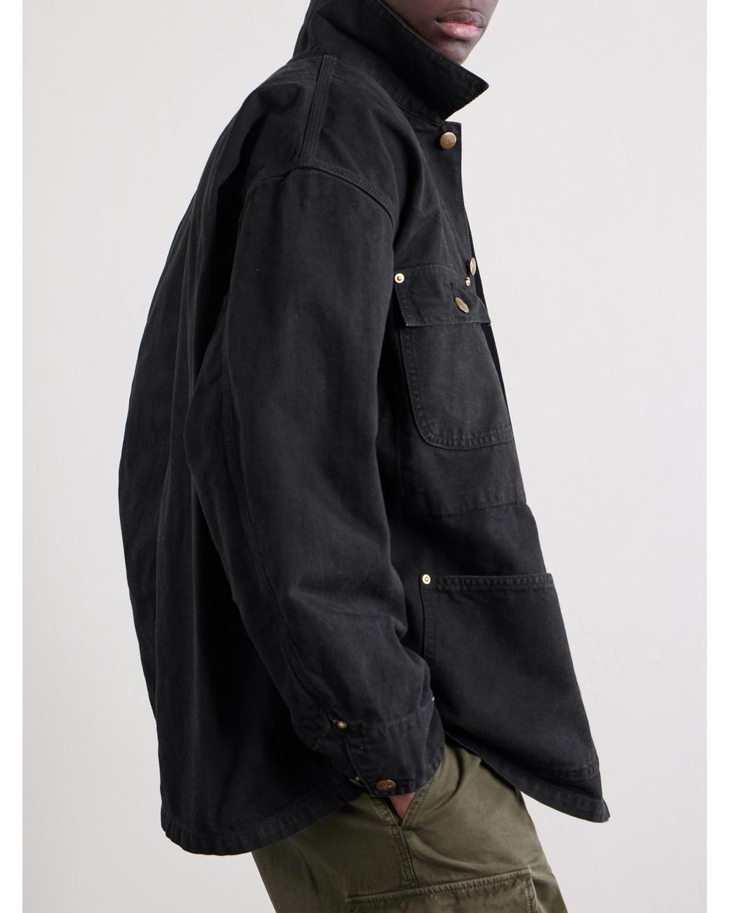 Orslow Black Cotton-Canvas Jacket for men