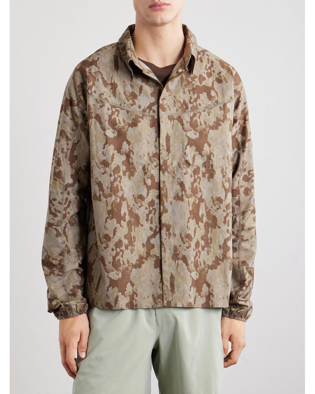 Satisfy Brown River Printed Peaceshell Shirt for men