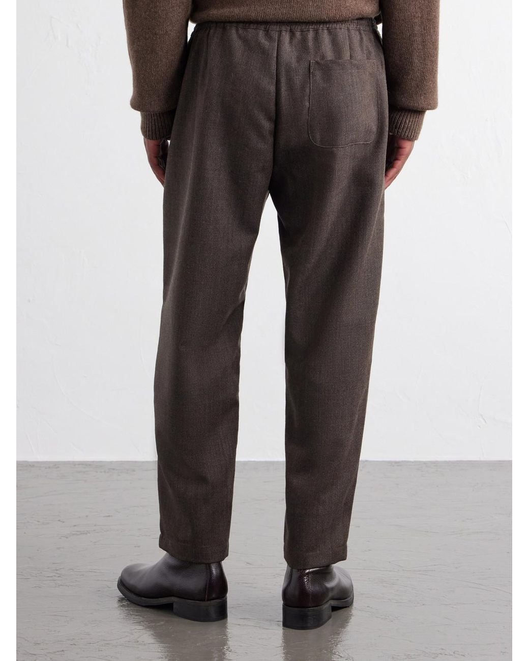 A Kind Of Guise Gray Banasa Straight-Leg Virgin Wool Drawstring Trousers for men