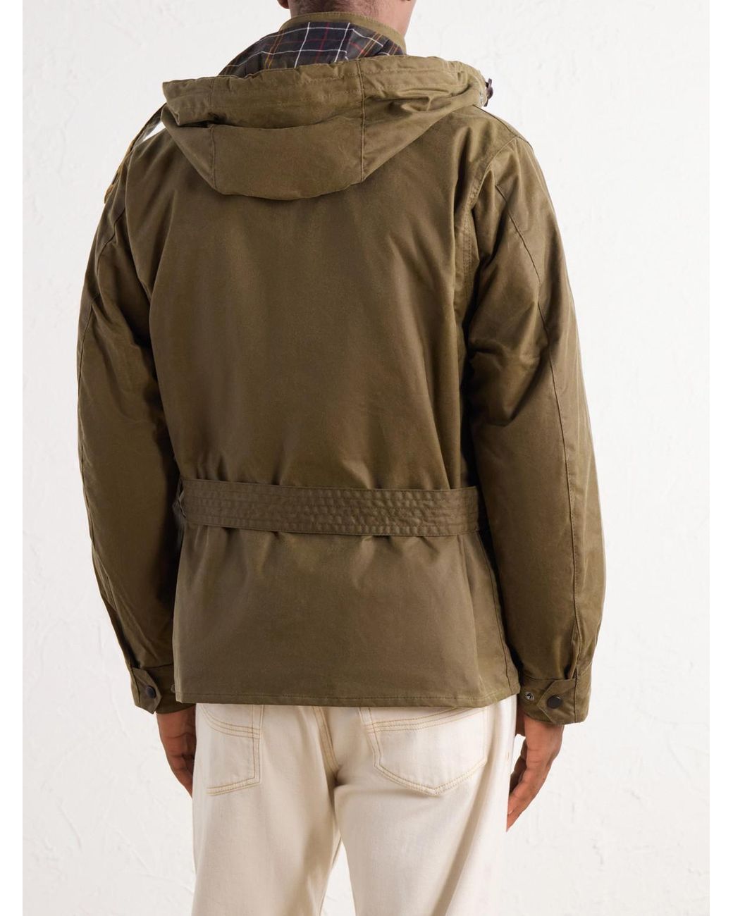 Barbour Green Ursula Waxed-Cotton Jacket for men