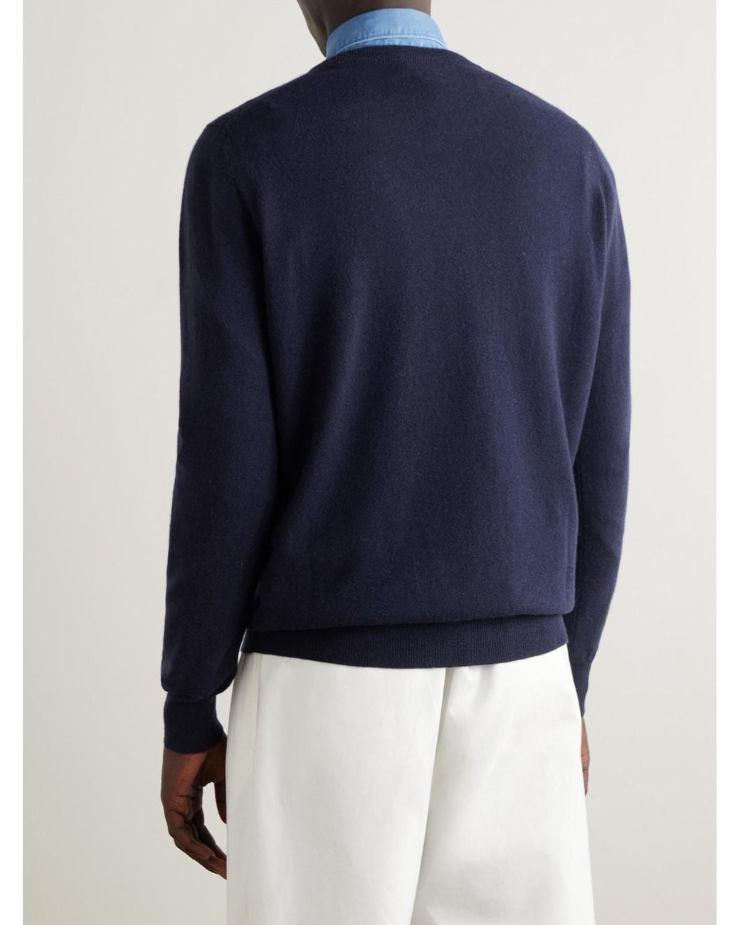 Ghiaia Blue Cashmere Sweater for men