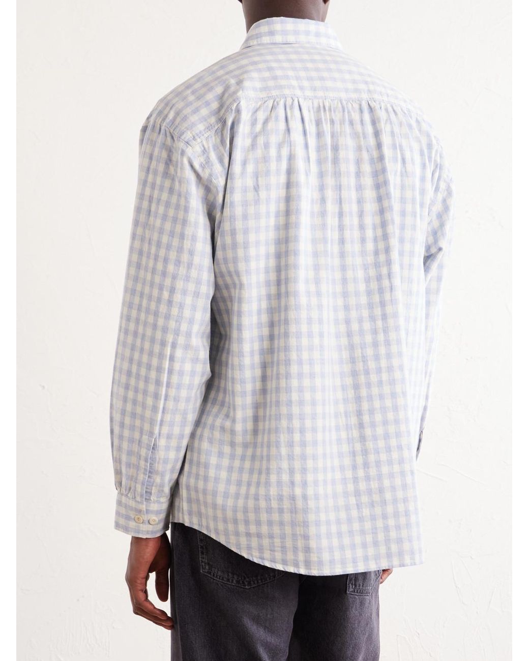 FRIZMWORKS White Checked Cotton Shirt for men