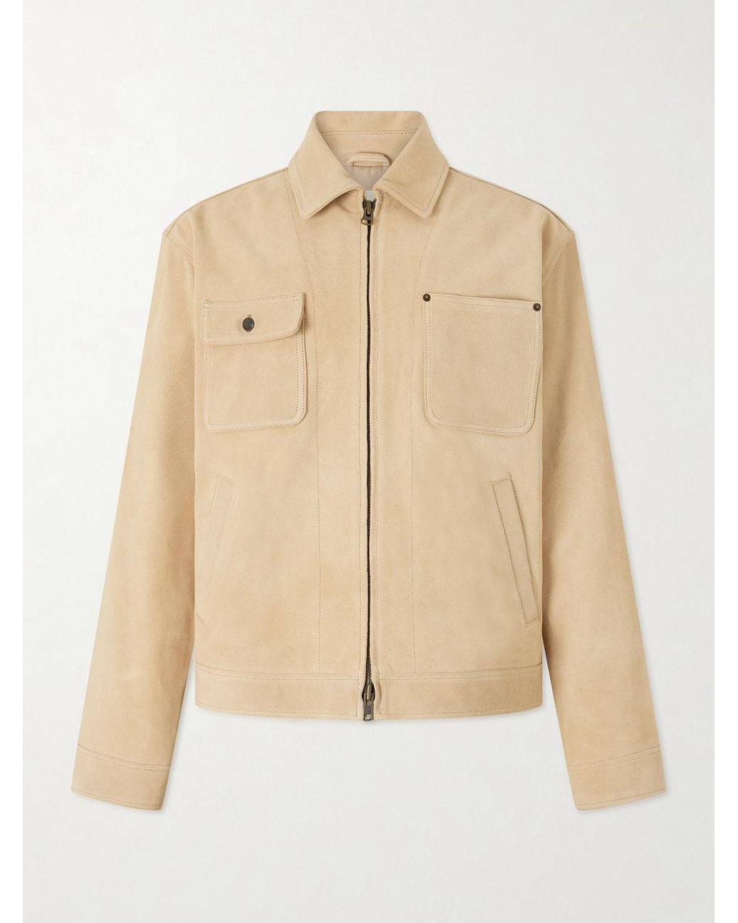 Aimé Leon Dore Natural Ranch Suede Jacket for men