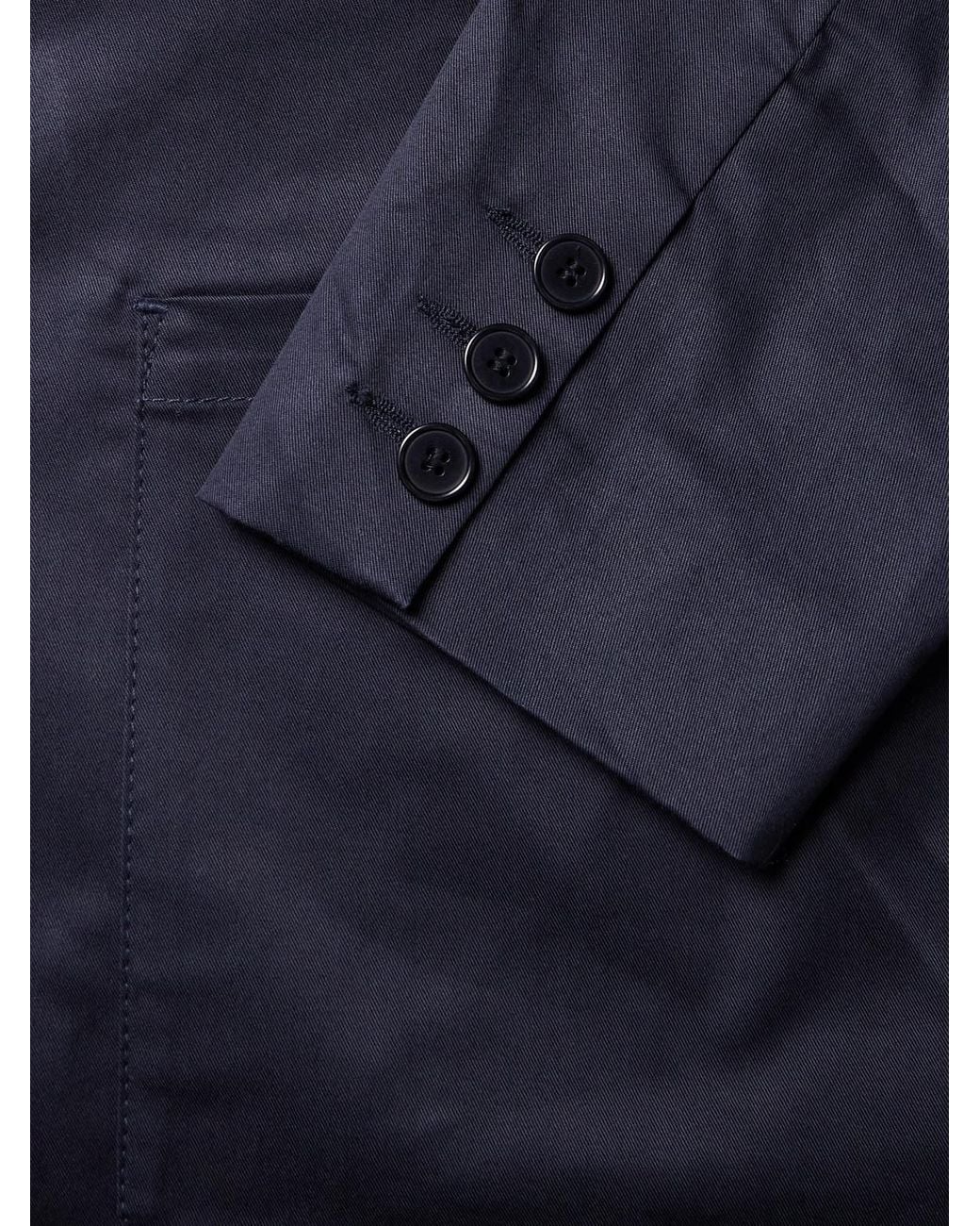 NN07 Blue Timo 10021 Unstructured Stretch Organic Cotton-Twill Blazer for men