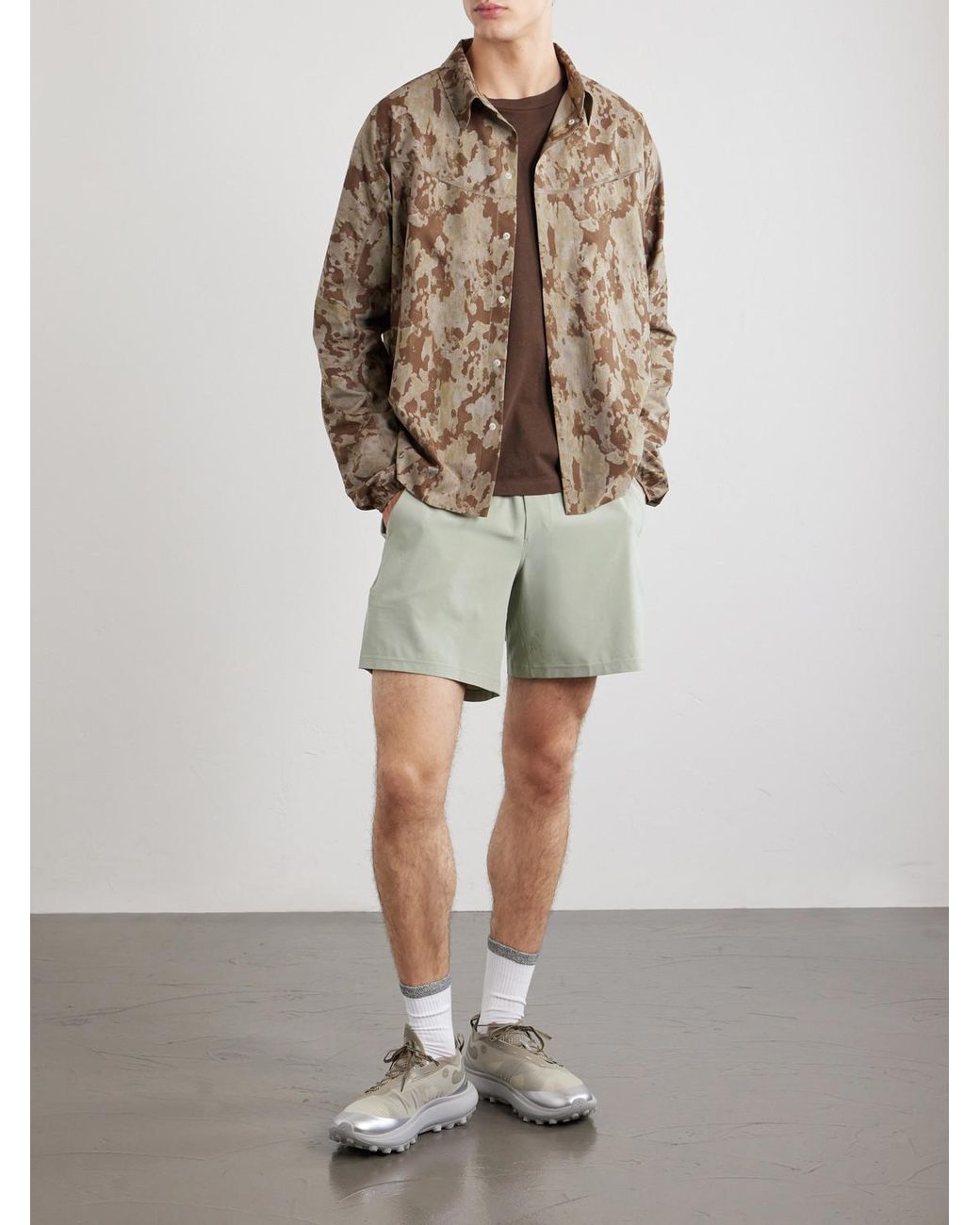 Satisfy Brown River Printed Peaceshell Shirt for men