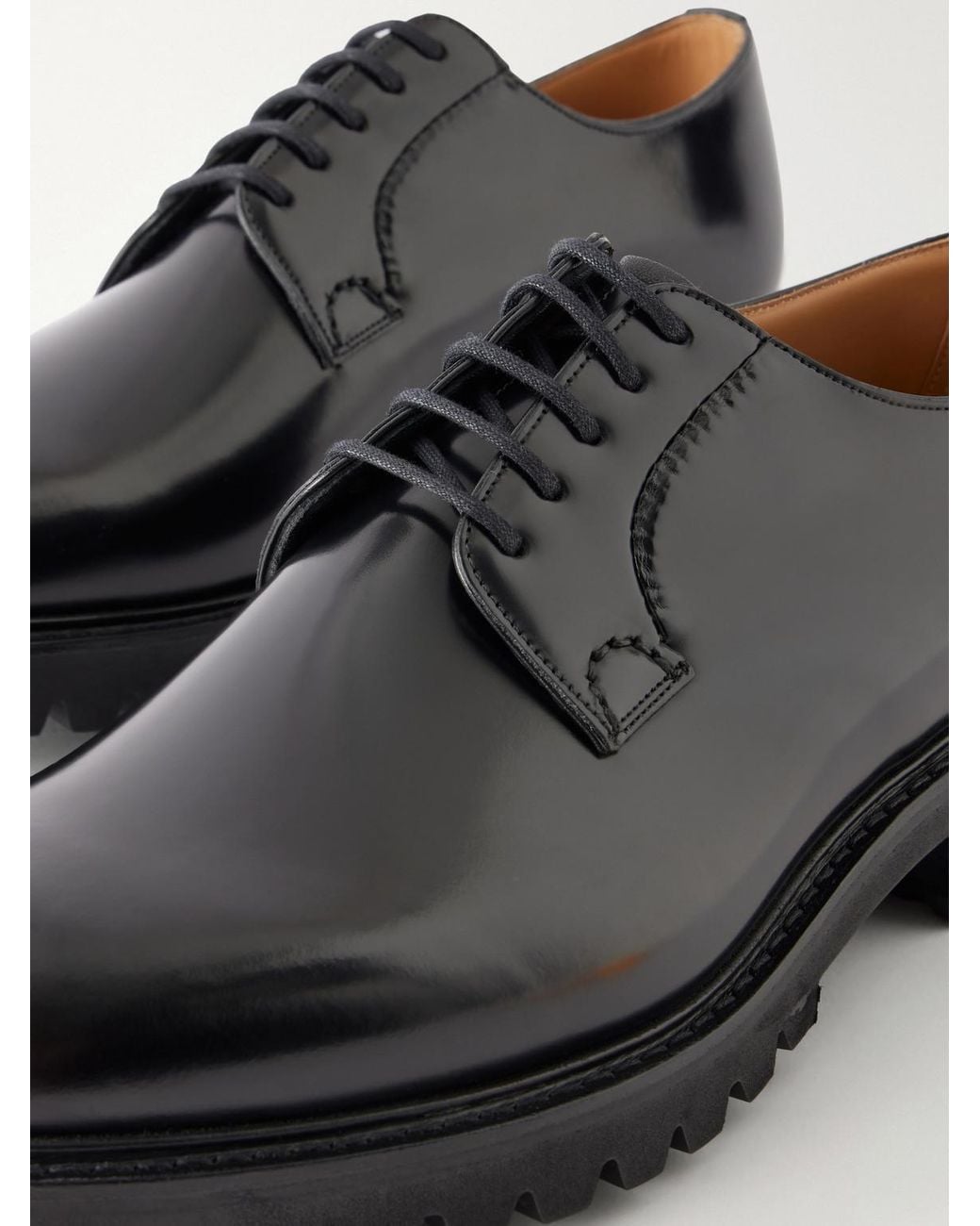Church's Black Shannon Full-Grain Leather Derby Shoes for men