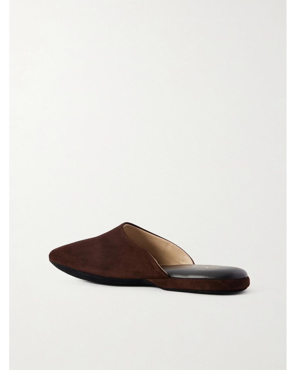 Charvet White Suede Slippers for men